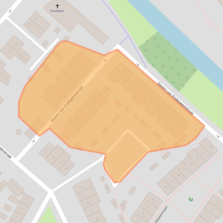 Kaart van postcodegebied 2132SL.