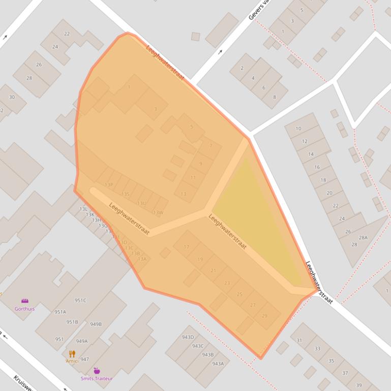 Kaart van postcodegebied 2132SN.
