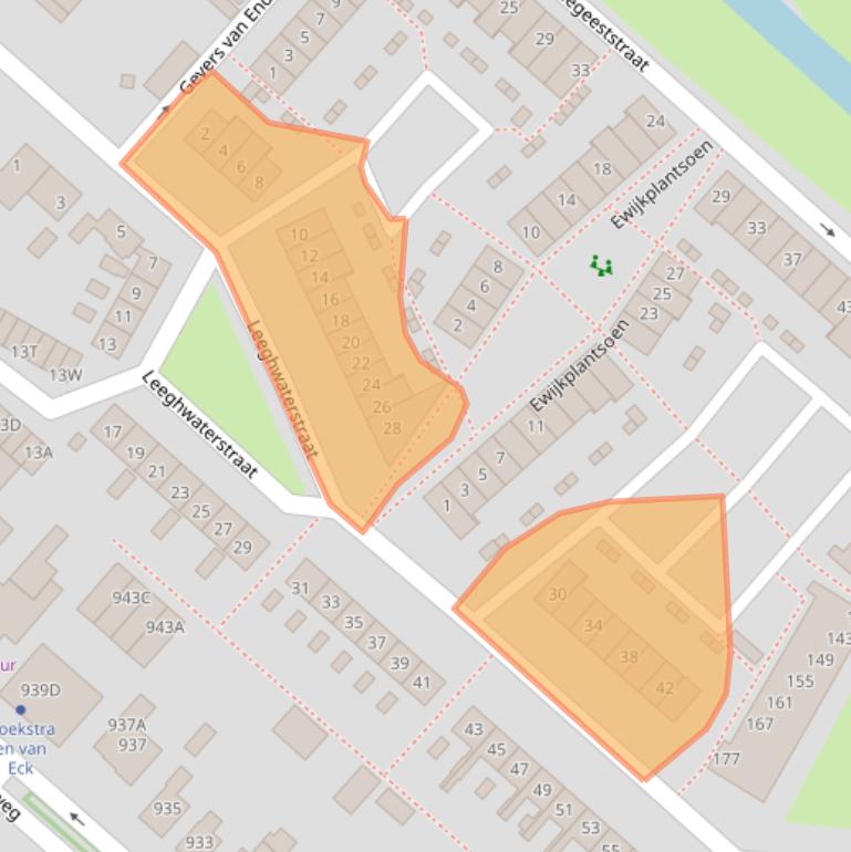 Kaart van postcodegebied 2132ST.