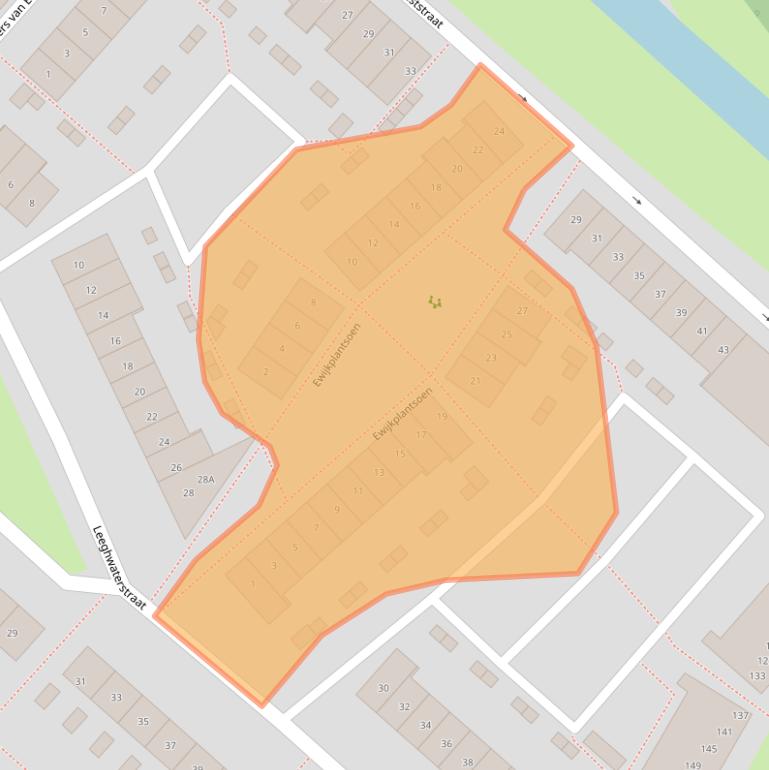 Kaart van postcodegebied 2132SW.