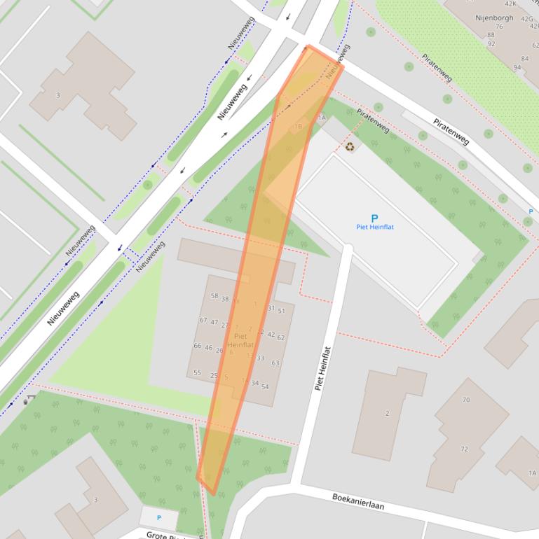 Kaart van postcodegebied 2132TC.