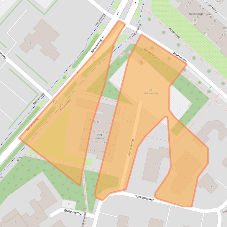 Kaart van postcodegebied 2132TE.