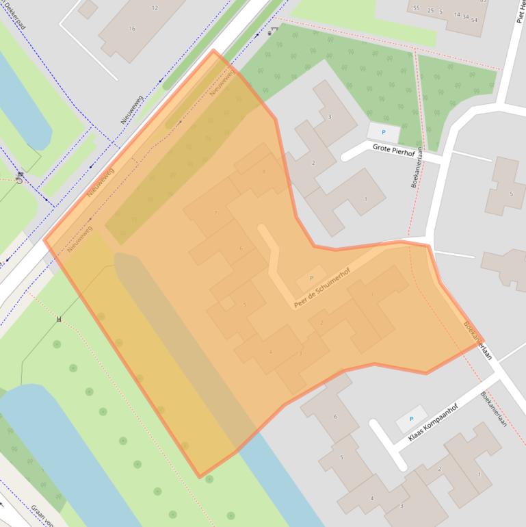 Kaart van postcodegebied 2132TH.