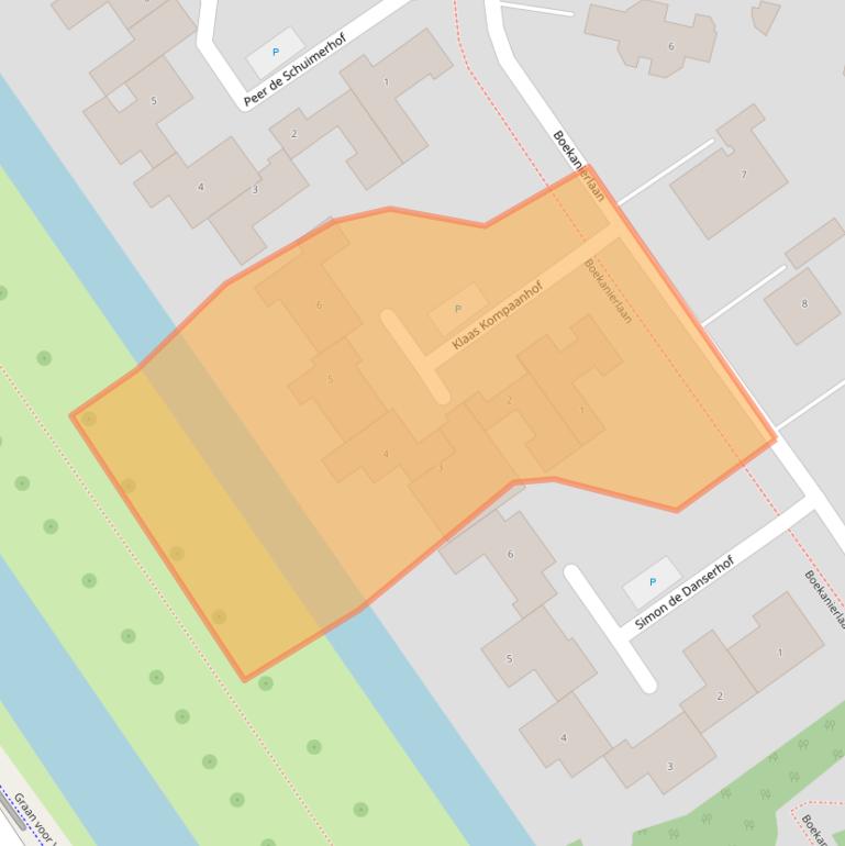 Kaart van postcodegebied 2132TJ.