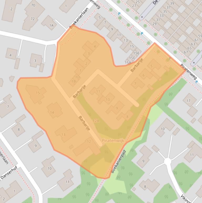 Kaart van postcodegebied 2132TP.