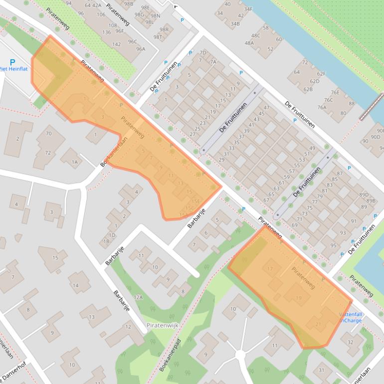 Kaart van postcodegebied 2132TR.