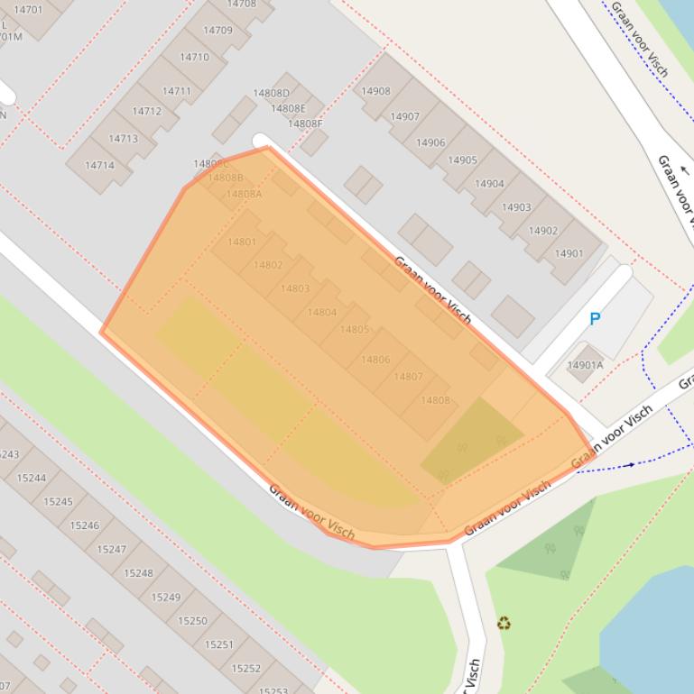 Kaart van postcodegebied 2132VB.