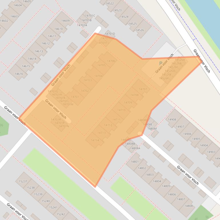 Kaart van postcodegebied 2132VC.