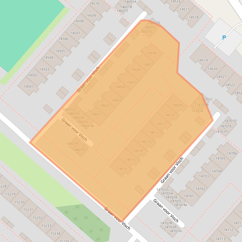 Kaart van postcodegebied 2132VD.