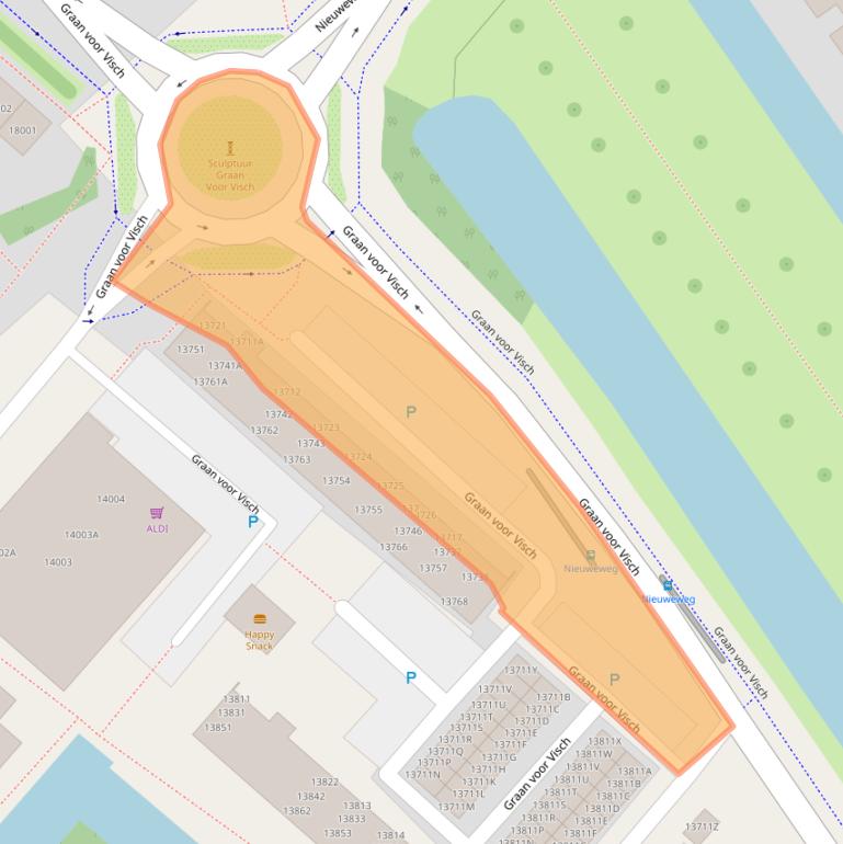 Kaart van postcodegebied 2132VS.