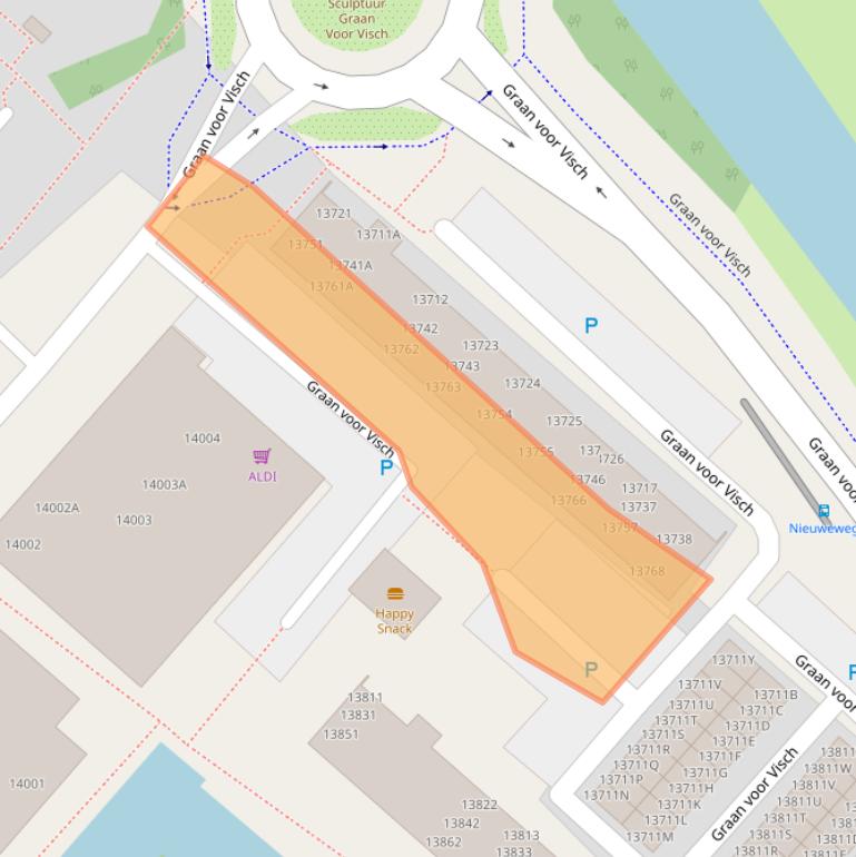 Kaart van postcodegebied 2132VV.