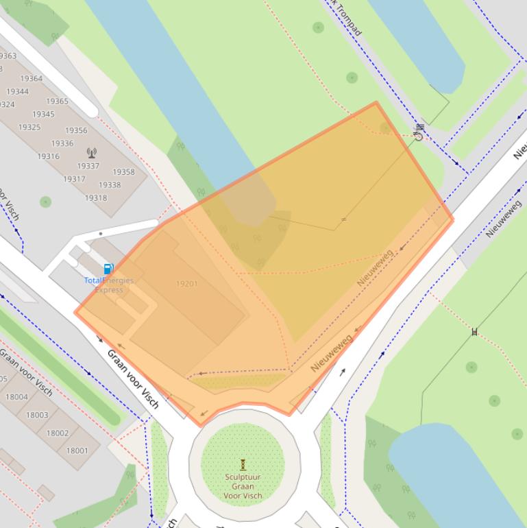 Kaart van postcodegebied 2132WB.