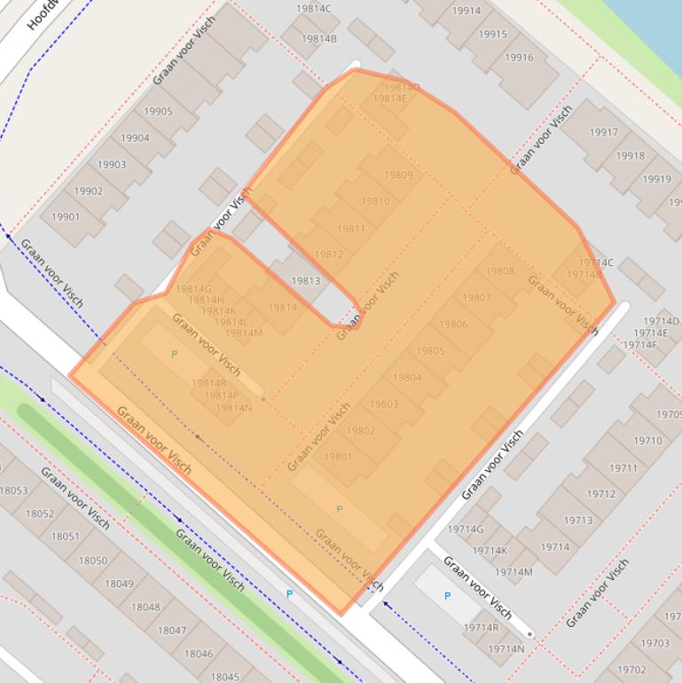 Kaart van postcodegebied 2132WP.