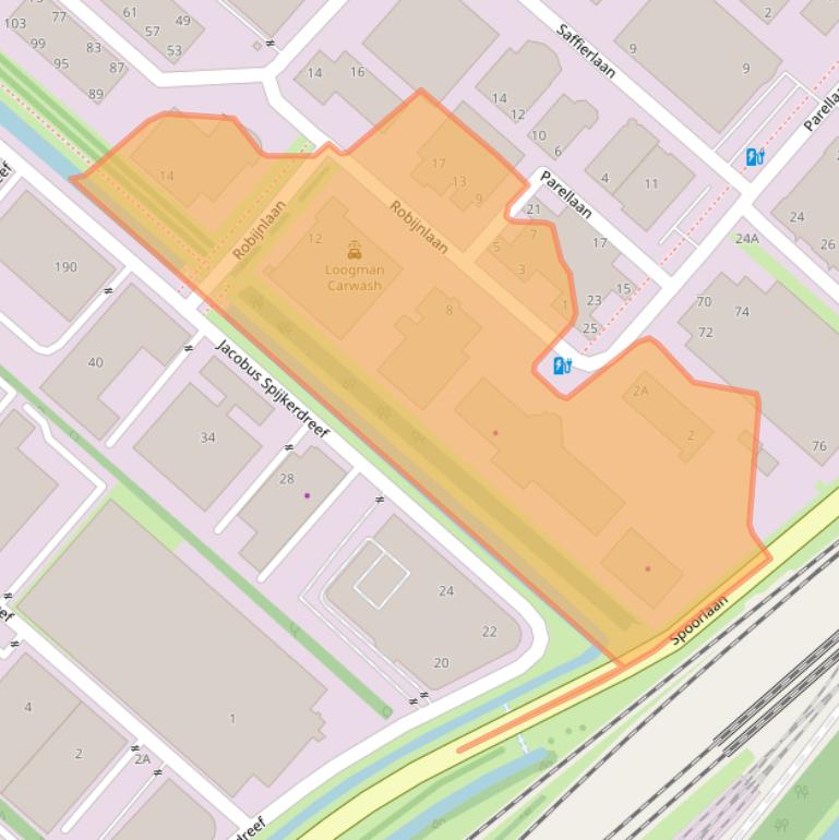 Kaart van postcodegebied 2132WX.