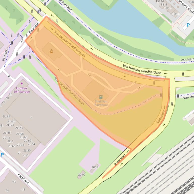 Kaart van postcodegebied 2132WZ.