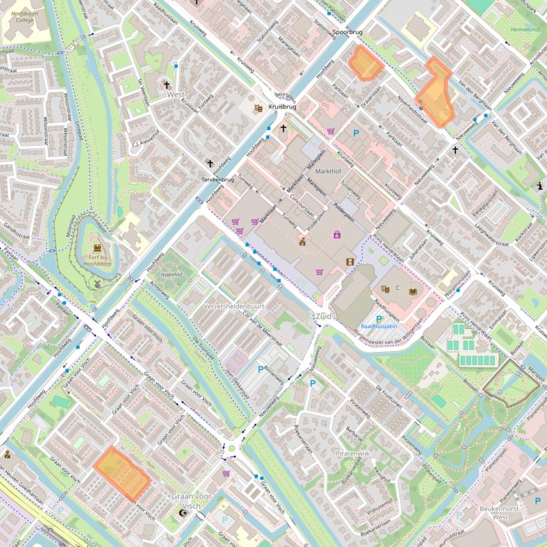 Kaart van postcodegebied 2132XE.