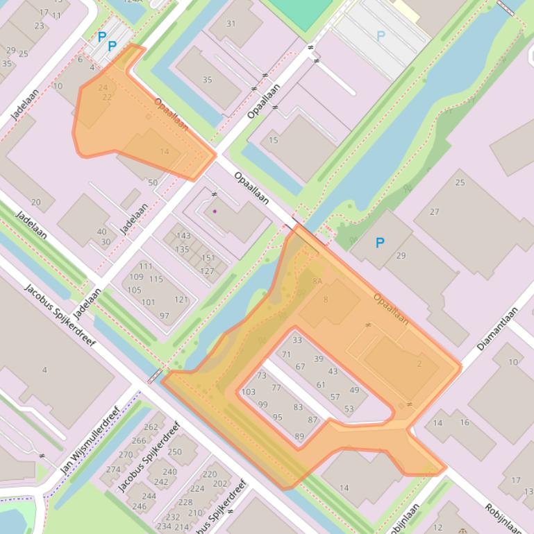 Kaart van postcodegebied 2132XT.