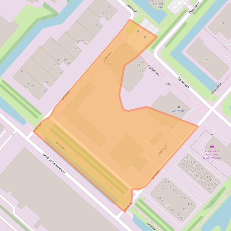 Kaart van postcodegebied 2132XW.