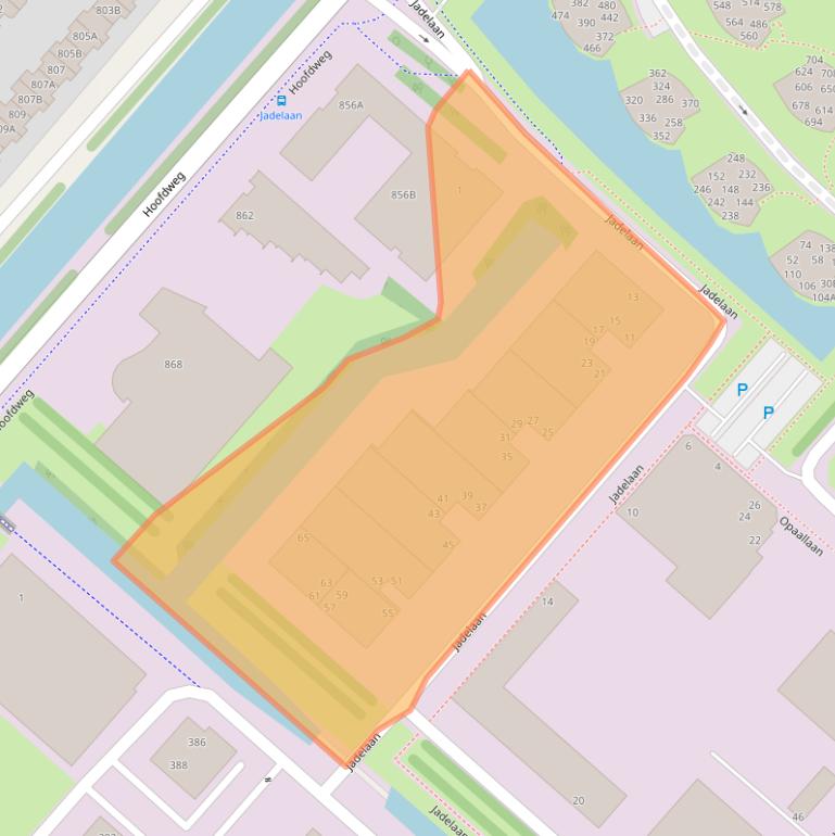 Kaart van postcodegebied 2132XX.