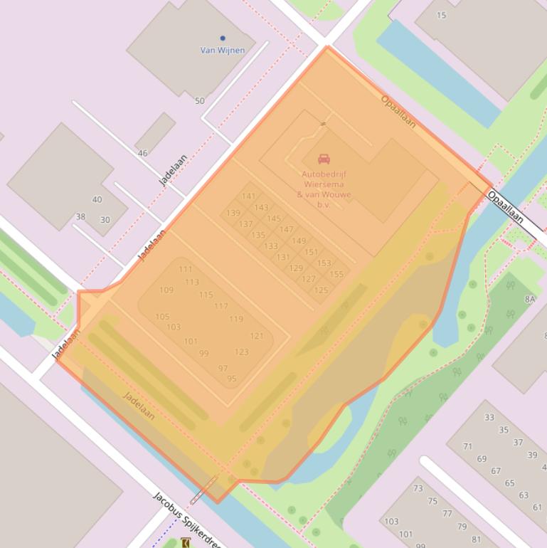 Kaart van postcodegebied 2132XZ.