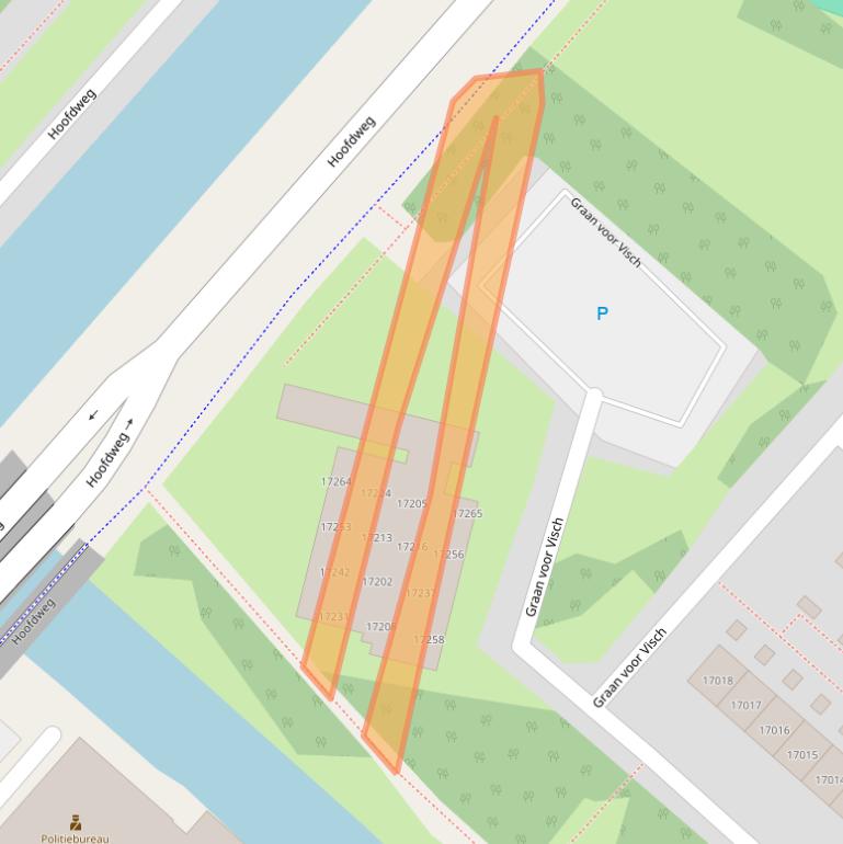 Kaart van postcodegebied 2132ZC.