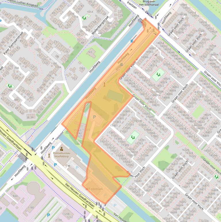 Kaart van postcodegebied 2132ZD.