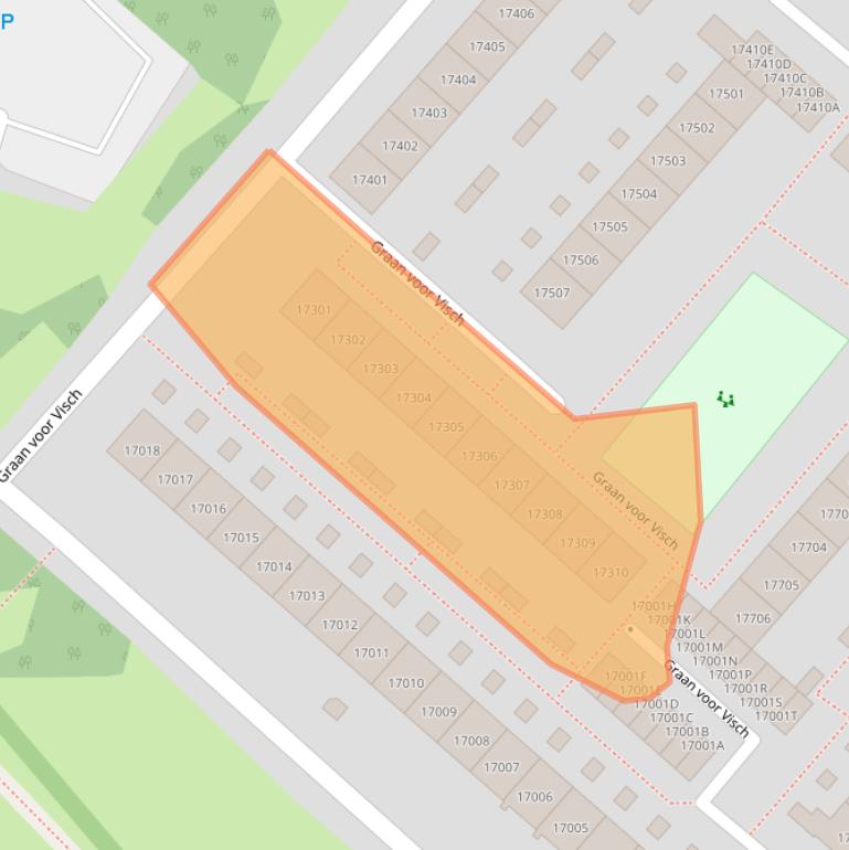 Kaart van postcodegebied 2132ZE.