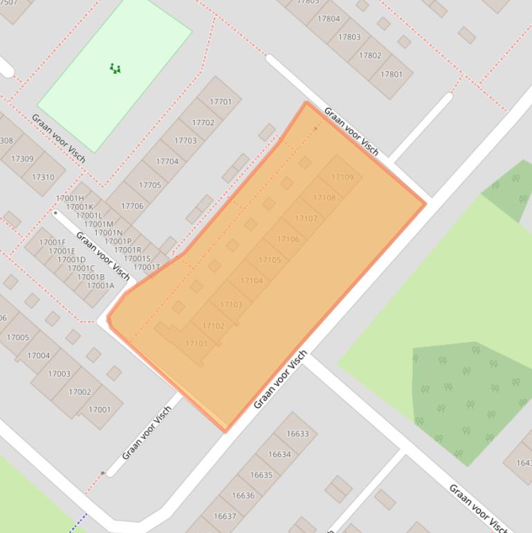 Kaart van postcodegebied 2132ZG.