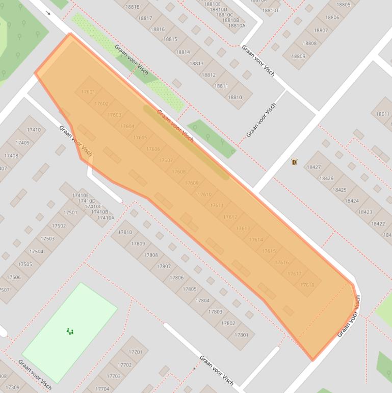Kaart van postcodegebied 2132ZM.