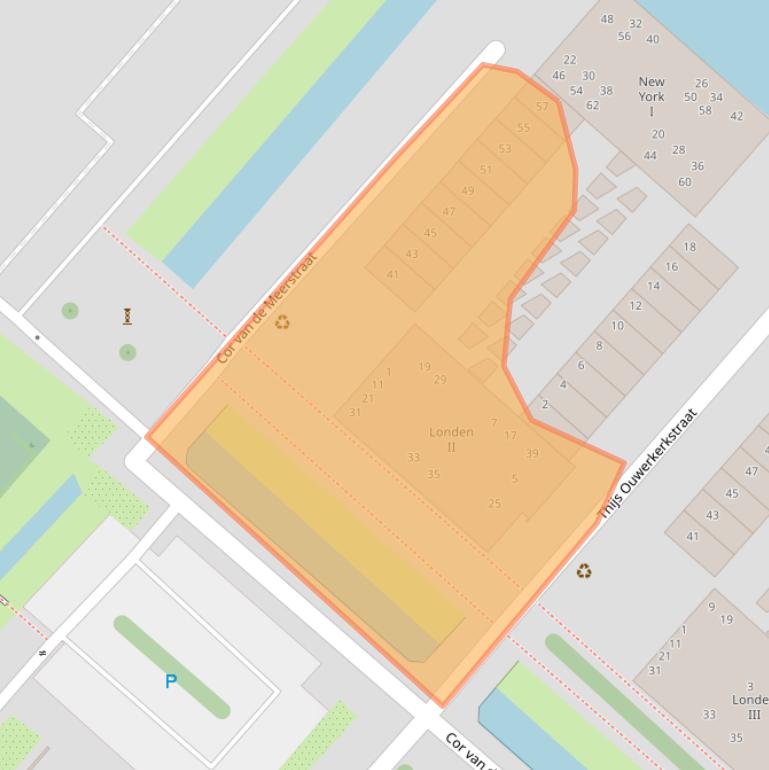 Kaart van postcodegebied 2132ZX.