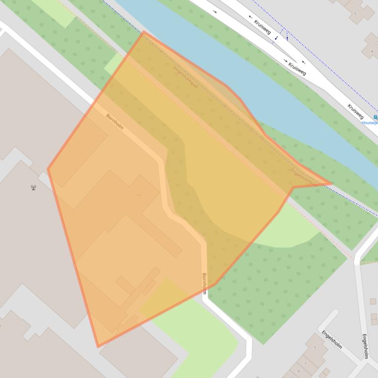 Kaart van postcodegebied 2133AB.