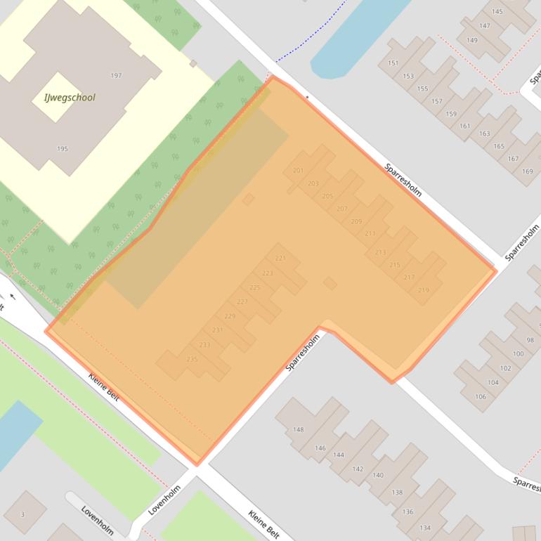 Kaart van postcodegebied 2133BN.
