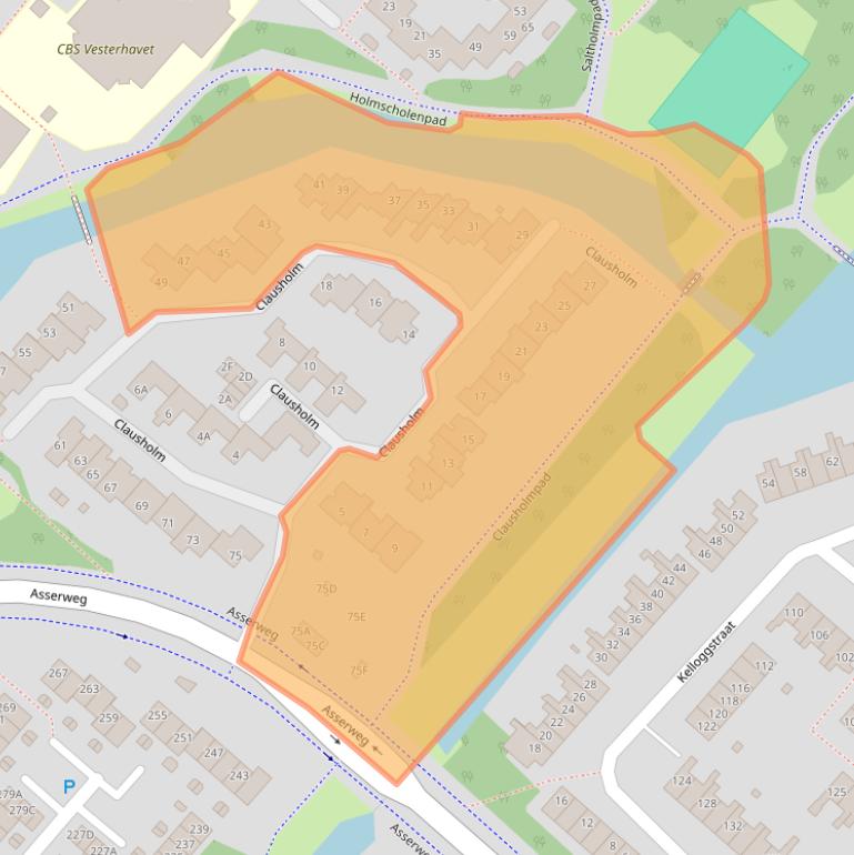 Kaart van postcodegebied 2133BW.