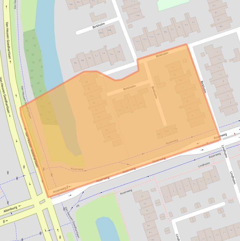 Kaart van postcodegebied 2133CE.