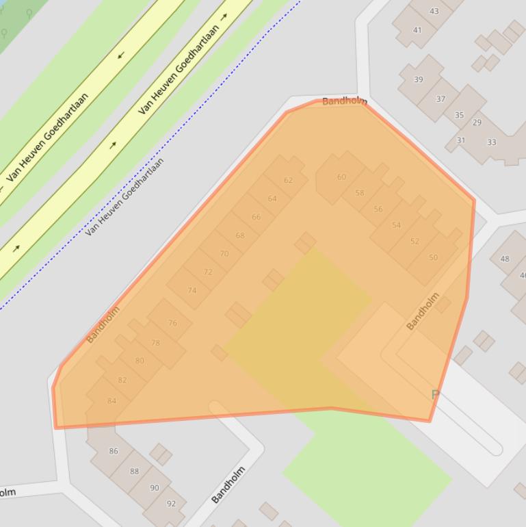 Kaart van postcodegebied 2133DL.