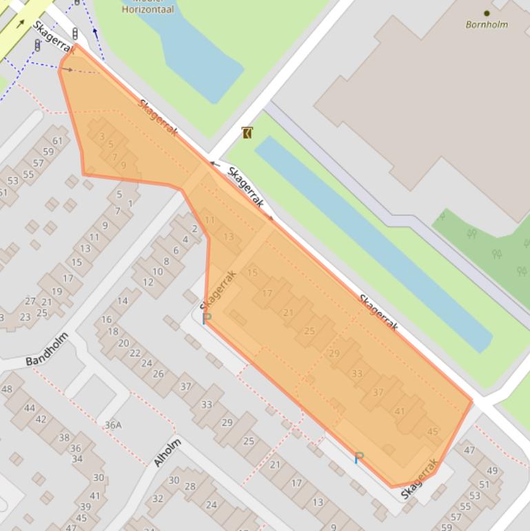 Kaart van postcodegebied 2133DP.