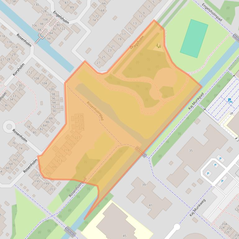 Kaart van postcodegebied 2133EK.