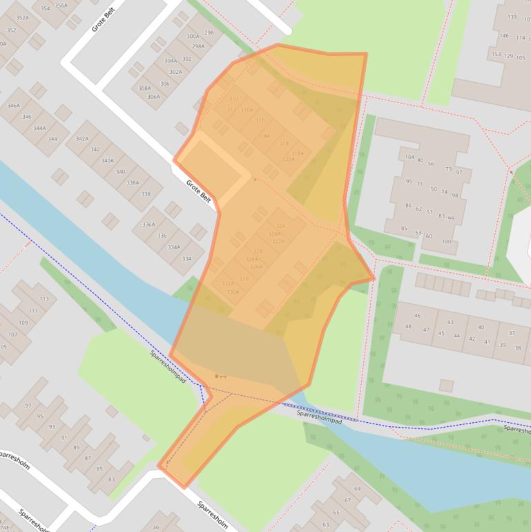 Kaart van postcodegebied 2133GK.