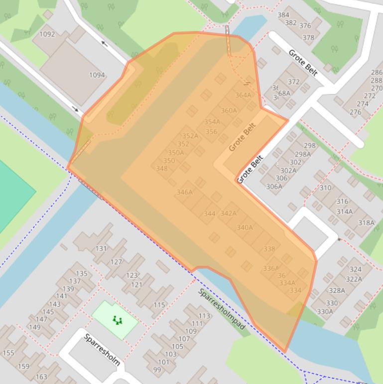 Kaart van postcodegebied 2133GL.