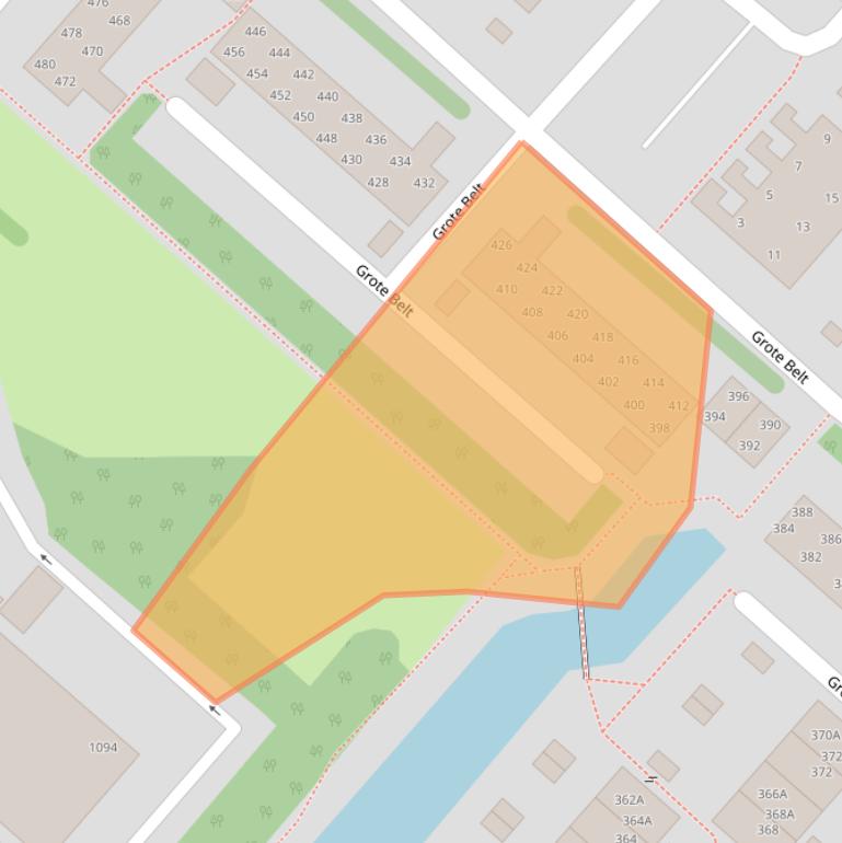 Kaart van postcodegebied 2133GN.