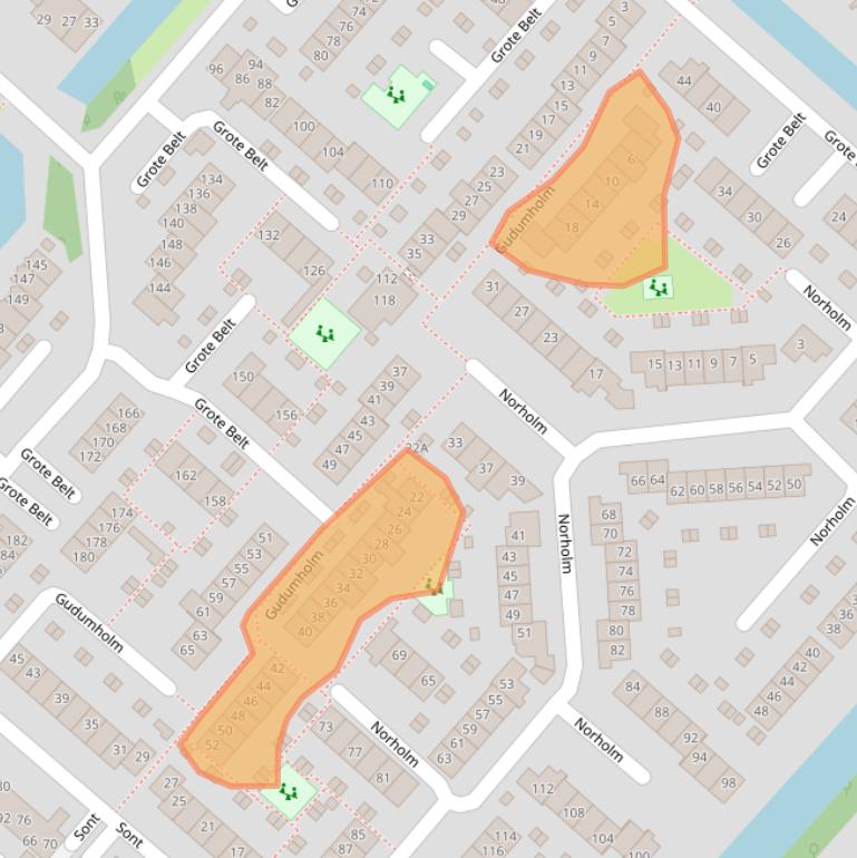 Kaart van postcodegebied 2133HH.
