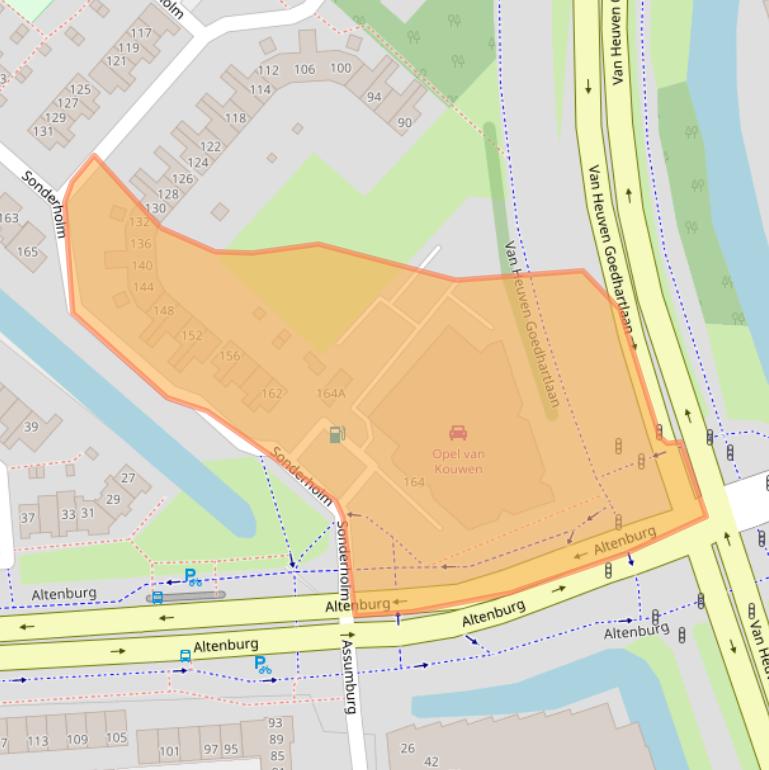 Kaart van postcodegebied 2133JJ.