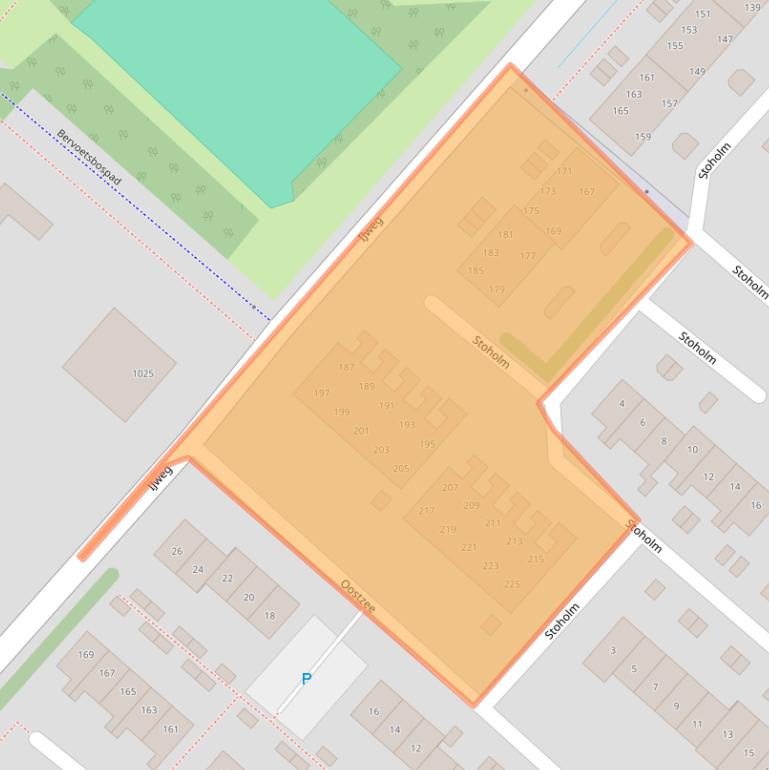 Kaart van postcodegebied 2133KG.