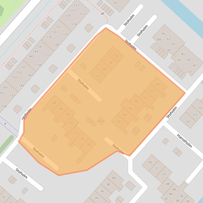 Kaart van postcodegebied 2133KJ.