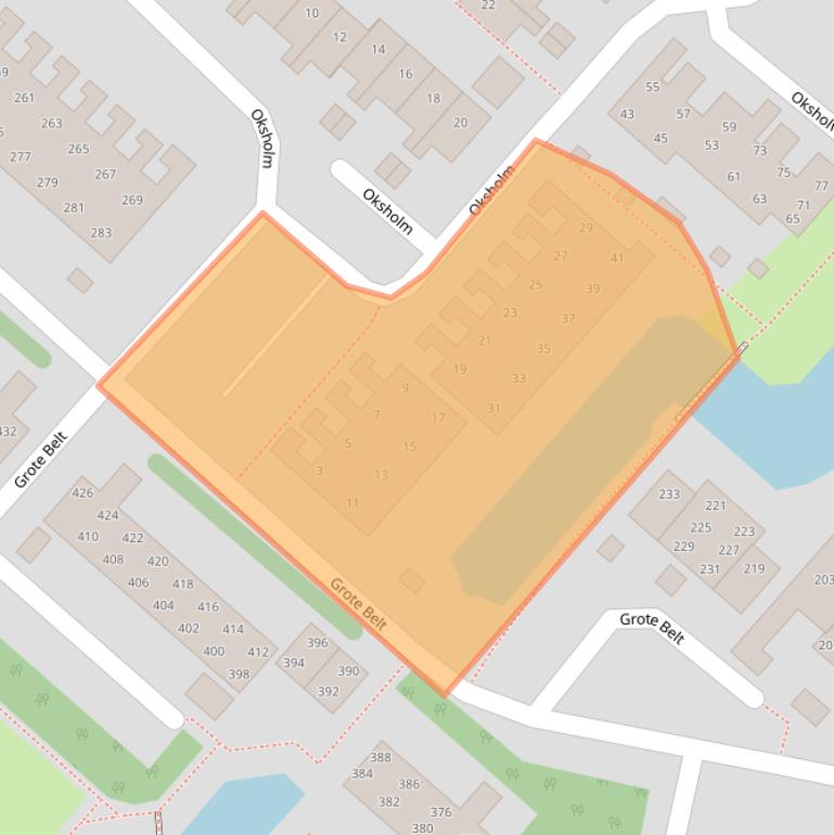 Kaart van postcodegebied 2133KN.