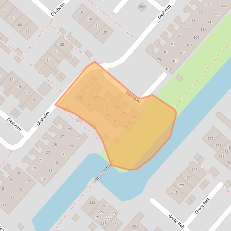 Kaart van postcodegebied 2133KP.