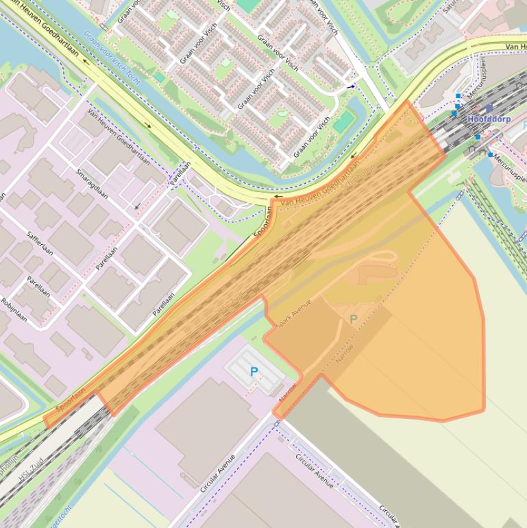 Kaart van postcodegebied 2133LC.