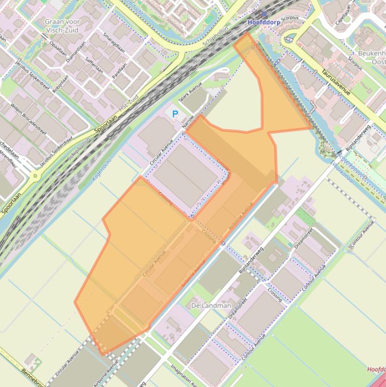 Kaart van postcodegebied 2133LV.