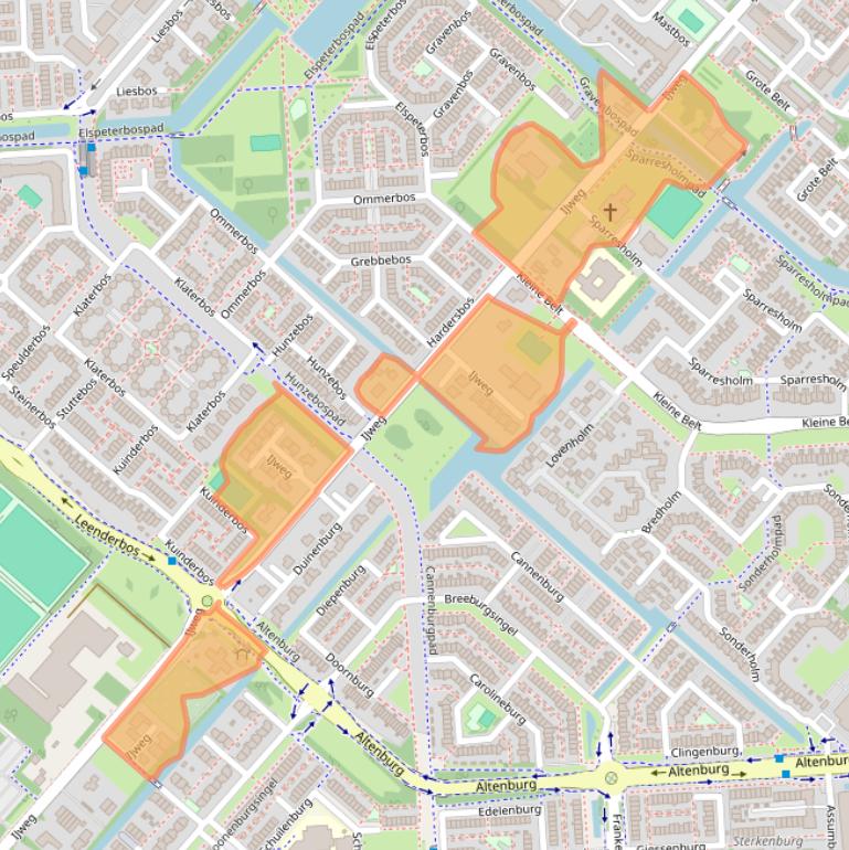Kaart van postcodegebied 2133MH.