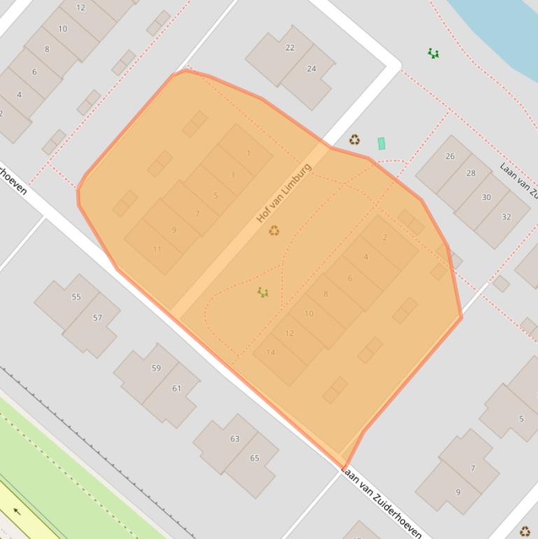 Kaart van postcodegebied 2134AV.